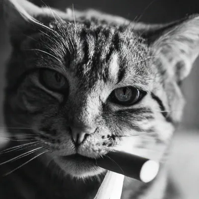 Гангстерская кошка с кепкой и сигаретой Стоковое Фото - изображение  насчитывающей потеха, полос: 160490812