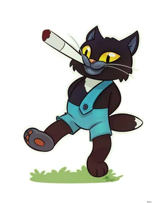 Кот с сигаретой» — создано в Шедевруме