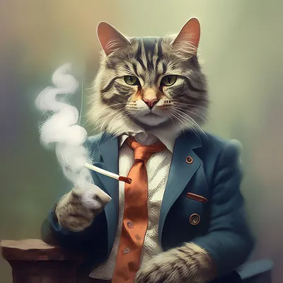 Кот с сигаретой - Coub - The Biggest Video Meme Platform