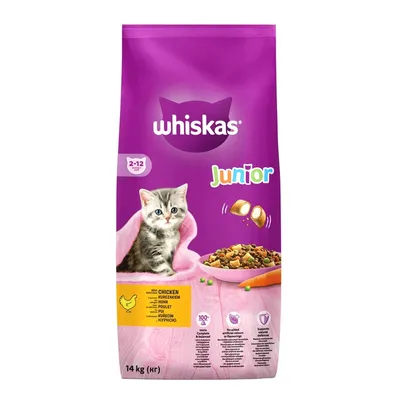 Купить Whiskas Вискас сухой корм для кошек страрше 7 лет подушечки паштет с  птицей с доставкой в интернет магазине Москвы