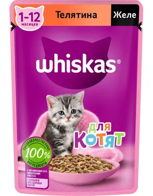 Влажный корм для кошек и котят Whiskas – купить консервы Вискас в  Petslike.net