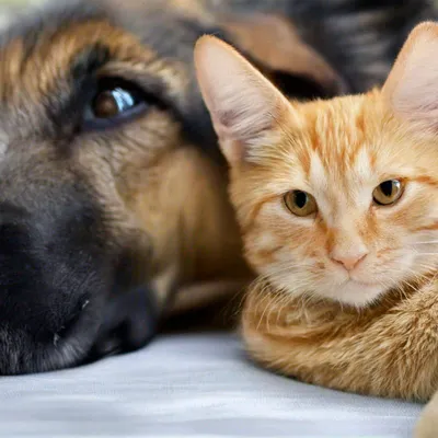 Вместе навсегда: кот, пёс и их новый друг» — создано в Шедевруме