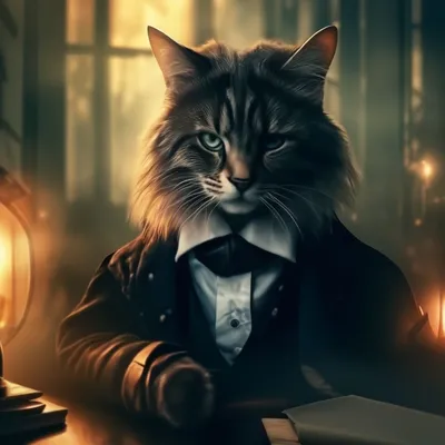 Новая аватарку кот учёный …» — создано в Шедевруме