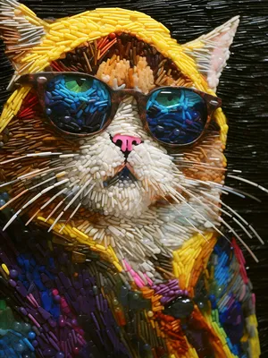 Очки крутой кота с на открытом воздухе Стоковое Фото - изображение  насчитывающей ангстрома, кот: 204602662
