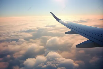 Вид Из Окна Самолёта - Крыла На Облаках Стоковые Фотографии | FreeImages