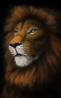 Лев с львицей фото с клыками - обои на телефон