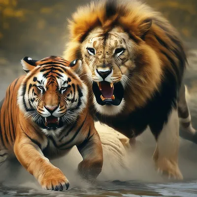 Версус. Лев против Тигра, кто сильнее? - YouTube