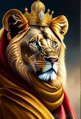 Лев с короной» картина Литвинова Андрея маслом на холсте — купить на  ArtNow.ru