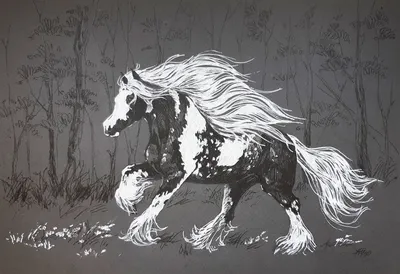 Бегущая лошадь Черно-белый векторный рисунок бега дикого мустанга Силуэт  животного фермы Татуировка Иллюстрация вектора - иллюстрации насчитывающей  мило, сильно: 159357744