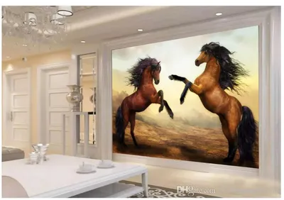 3d Лошадь Обои Обои Для Гостиной Золотой Лошадь Золотой Дракон Лошадь К  Успеху Офис 3d Фон Предпосылки От 3 062 руб. | DHgate