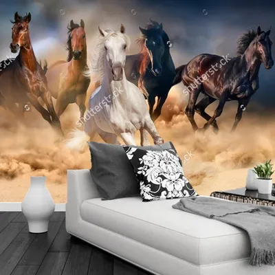 Обои с природным пейзажем на заказ, 3d-фотообои с рисунком лошади, стада,  бега, для гостиной, спальни, ресторана, фоновые Настенные обои | AliExpress