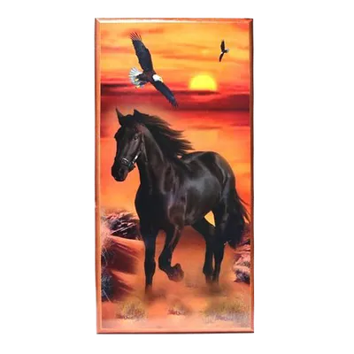 коричневая лошадь идет по полю на закате, картинка длинной лошади, лошадь,  длинная фон картинки и Фото для бесплатной загрузки