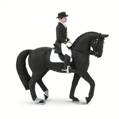 Фигурка животного, развивающая модель, лошадь с наездником для малышей |  AliExpress