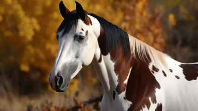 Студийный свет с видом на бегущую лошадь, вид сбоку | Премиум Фото