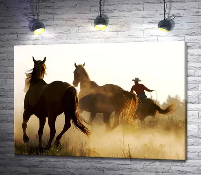 Купить картину алмазная мозаика «Две Лошади» 130x100 см, 30 цветов -  gamestil.ru