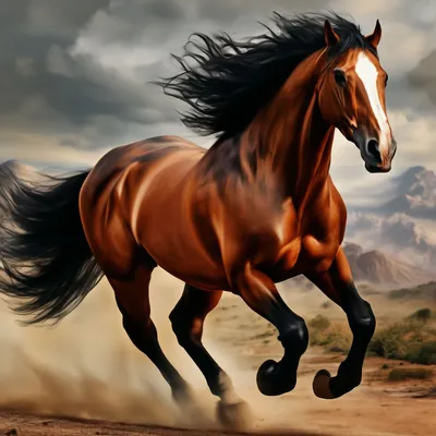 Лошадь мустанг - иноходец» — создано в Шедевруме