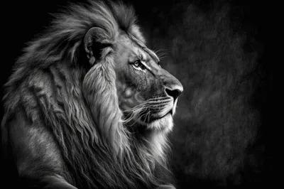Лого льва черно белое» — создано в Шедевруме