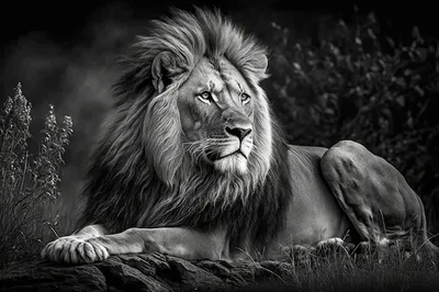 В африканском стиле дикого льва Lover холст настенные картины Искусство Львы  плакатов и печатает черно-белое Животные художественные картины без рамки |  AliExpress