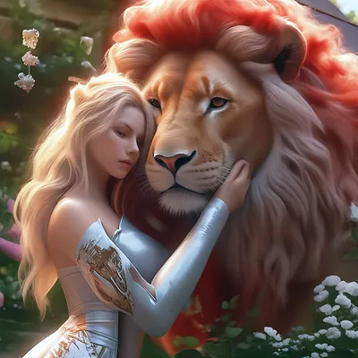 Картина для интерьера лев царь зверей, лев и пара львов, львы любовь (44)  30х40 - купить по низкой цене в интернет-магазине OZON (998611147)