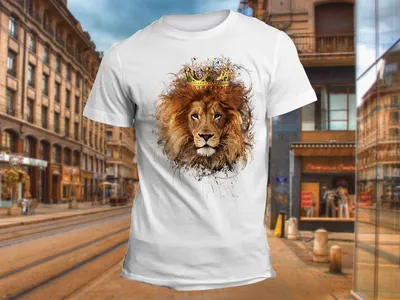 Лицо льва с короной золотой\" Изображение для нанесения на одежду № 1034  купить со скидкой в интернет-магазине СувенирПрофф - Красноярск