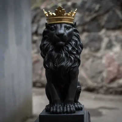 Царь золотого льва с короной Иллюстрация штока - иллюстрации насчитывающей  головка, освещение: 269315241