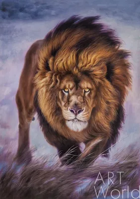 Картина Картина маслом \"Портрет льва. Царствуя и защищая\" 70x100 SK210509  купить в Москве