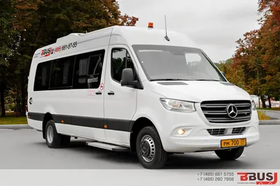 Трансфер и аренда микроавтобуса MB SPRINTER W907 VIP 19 мест белого цвета,  2020-2022 года с водителем