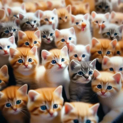 Миллионы милых котят» — создано в Шедевруме