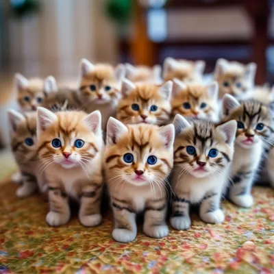 Строка милых котят совместно Стоковое Изображение - изображение  насчитывающей кошачий, множественно: 64598631