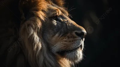 Лев в профиль (59 фото) | Лев, Львы, Рисунки