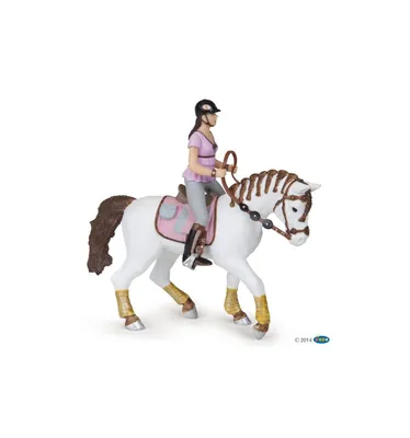 Наездница в шляпе на лошади набор фигурок Papo 39074 — купить в фирменном  магазине Papo