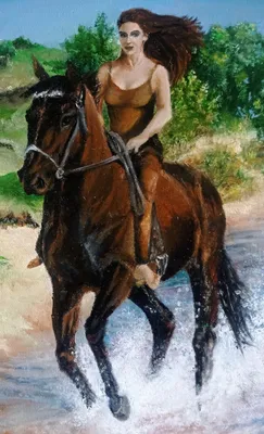 девушка в шлеме верхом на лошади в лесу Стоковое Изображение - изображение  насчитывающей победитель, пуща: 222231379