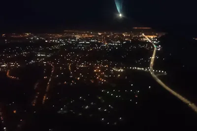 Сияющий Владивосток с борта самолёта