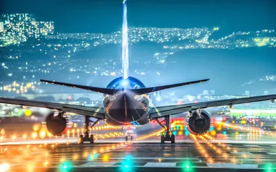 Картина \"Ночной город из иллюминатора самолета \" | Интернет-магазин картин  \"АртФактор\"
