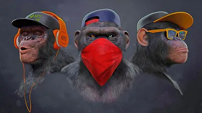 Профессиональная фотография обезьяны в…» — создано в Шедевруме