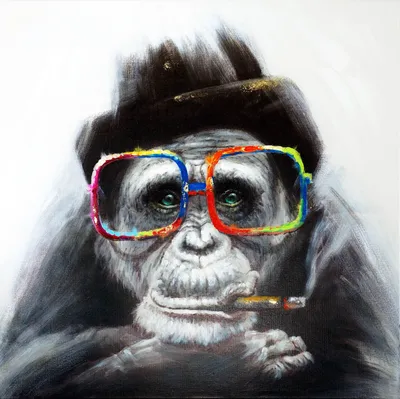 Крутая обезьяна в Солнцезащитных …» — создано в Шедевруме