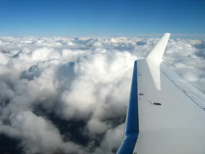 Вид облаков с самолёта | Пикабу