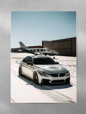 Poster Maniac Плакат, Постер BMW M3, А3 (фотопанно, постер на стену)