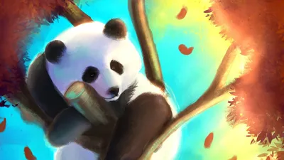 Милое лицо панды. Бесшовные обои из мультфильма Векторное изображение  ©mcherevan 290791212
