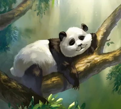 Няшные картинки для срисовки панда (27 шт)