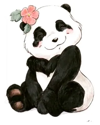 панда ест бамбук, рисунок гигантской панды милашка, милый рисунок панды,  млекопитающее, карандаш, плотоядное животное png | PNGWing