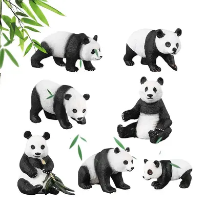 Панды среди бамбука. Реалистичная …» — создано в Шедевруме