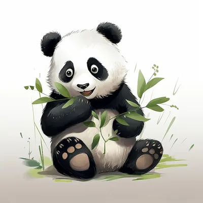 Стилизованная панда рисунок всего тела. Символ или логотип панды Векторное  изображение ©archon7th@gmail.com 332770142