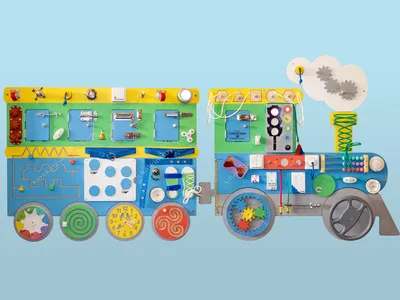 Стартовый набор «Пассажирский поезд с паровозом», рельсы на подложке –  купить в интернет-магазине, цена, заказ online