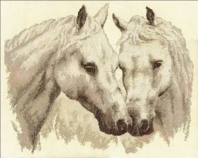 Картина по номерам \"Пара лошадей\"
