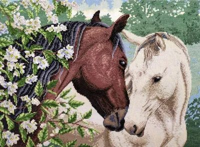 Красивая пара лошадей - красивые фото