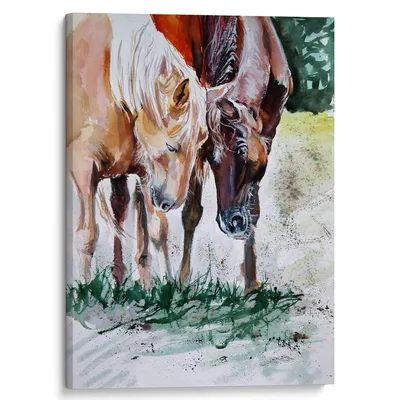 Картина Портрет пары лошадей - Другое - Лычагина Юлия (живопись)