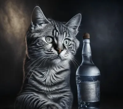 Пьяный кот иллюстрация вектора. иллюстрации насчитывающей пер - 58719906