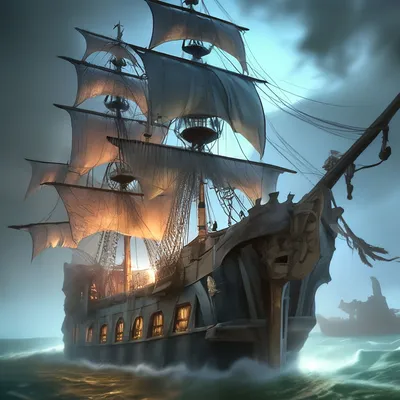 Пиратский корабль фон - 57 фото