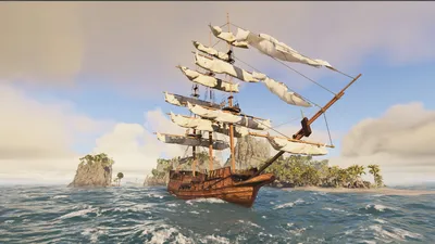 пиратский корабль плывет по океану, картинка море воров, воры, безопасность  фон картинки и Фото для бесплатной загрузки